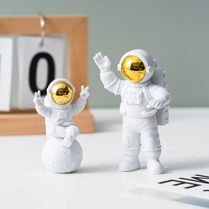 Astronaut and Moon Home Decor Set - Space-Themed Room Accents - Decorify Homes