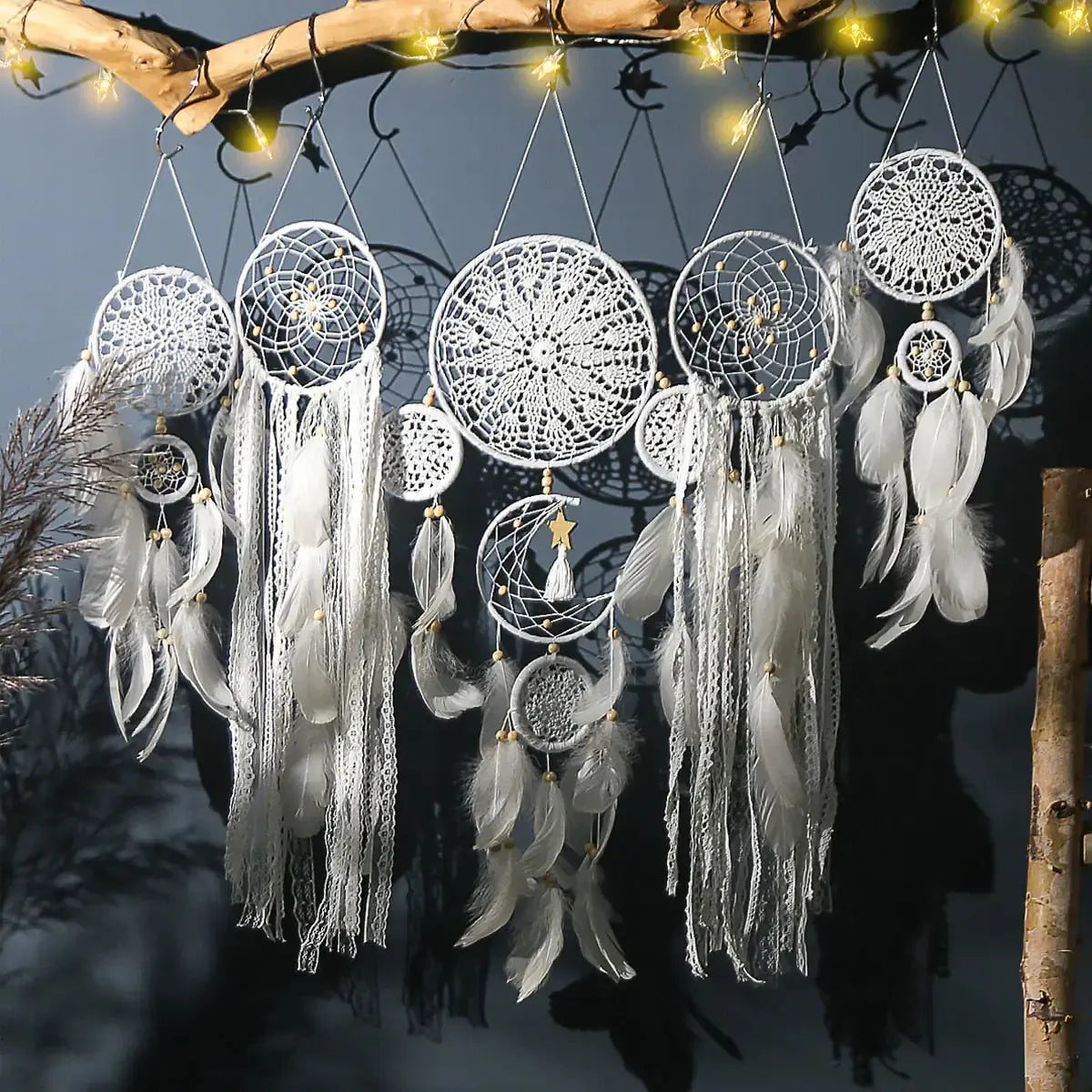 5pcs/set Boho Macrame Dream Catchers - Whimsical Home Decor Collection - Decorify Homes