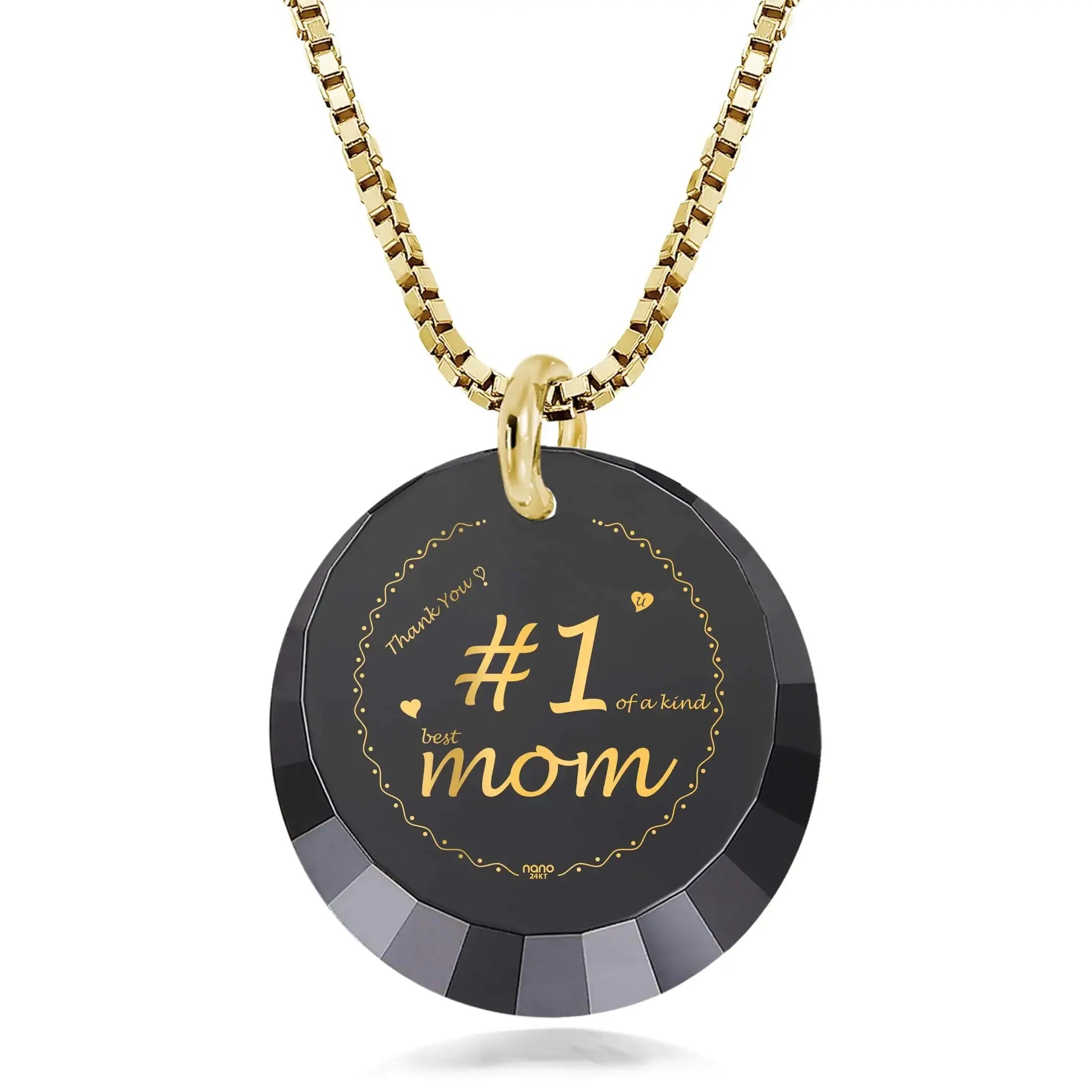 24k Gold Inscribed Number One Mom Necklace: Perfect Home Decor Gift - Decorify Homes