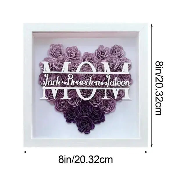 Wooden Flower Frame Display For Mother's Day Decor Decorify Homes