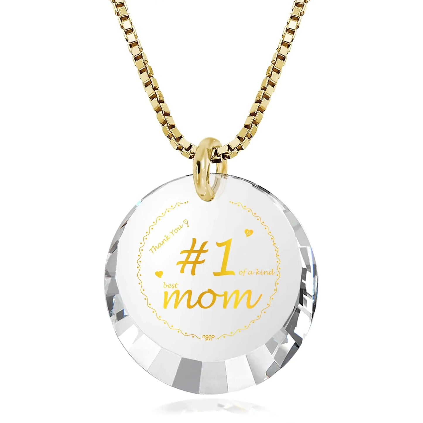 24k Gold Inscribed Number One Mom Necklace: Perfect Home Decor Gift - Decorify Homes