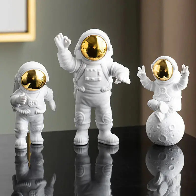 Astronaut and Moon Home Decor Set - Space-Themed Room Accents - Decorify Homes