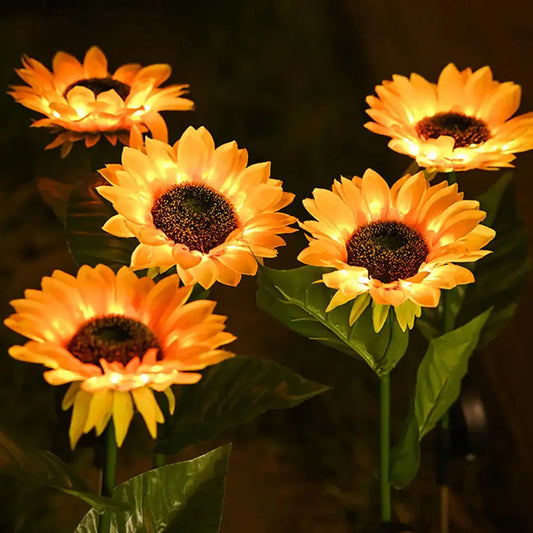 Sunflowers Solar Lawn Light for garden illumination0