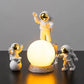 Astronaut and Moon Home Decor Set - Space-Themed Room Accents - Decorify Homes