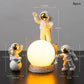 Astronaut and Moon Home Decor Set - Space-Themed Room Accents - Decorify Homes