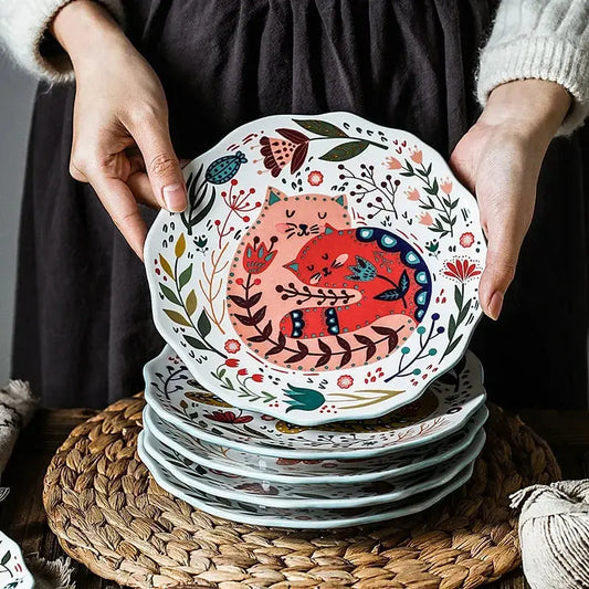 Colorful Ceramic Dinner Plate - Decorify Homes