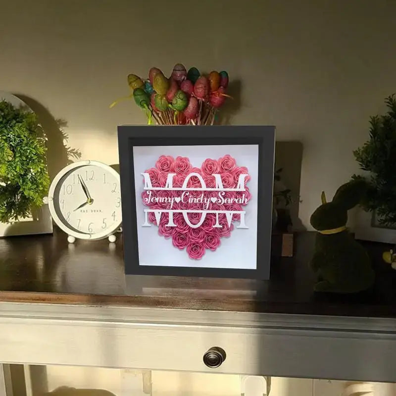 Wooden Flower Frame Display For Mother's Day Decor Decorify Homes