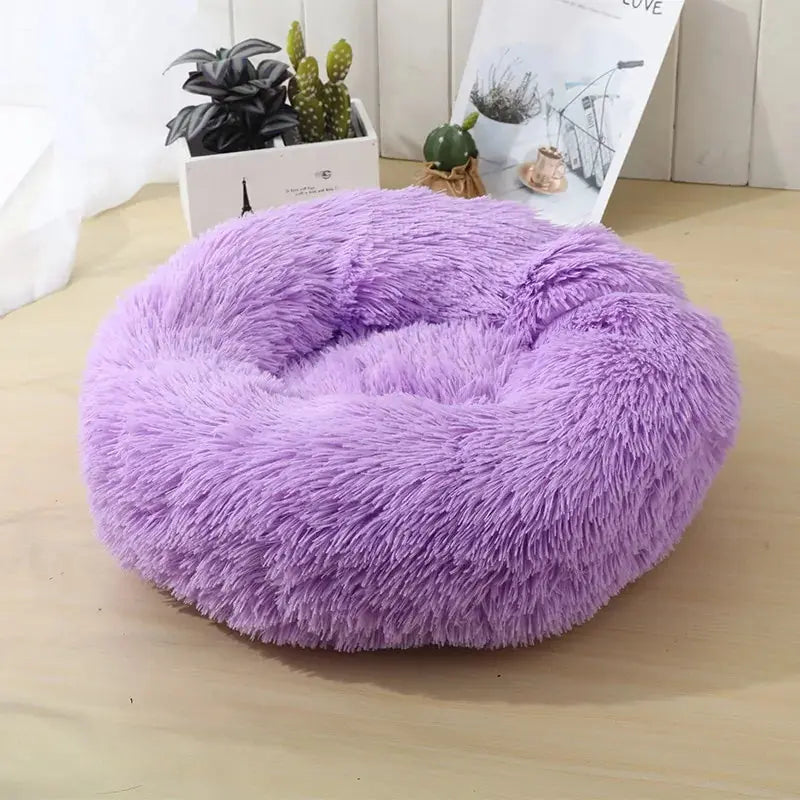 Warm Soft Long Donut Plush Pet Cushion - Decorify Homes