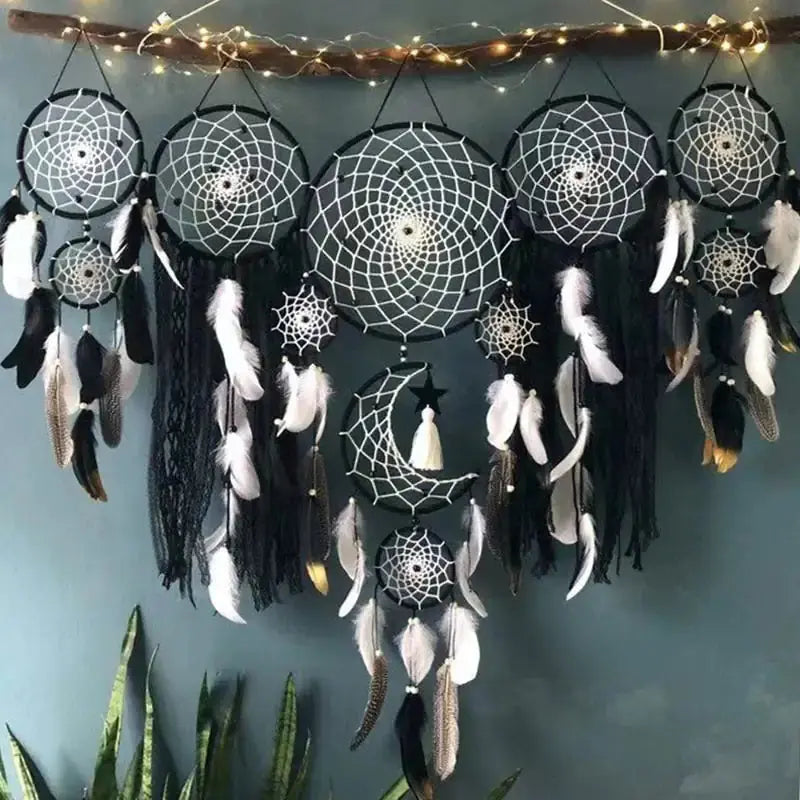 5pcs/set Boho Macrame Dream Catchers - Whimsical Home Decor Collection - Decorify Homes