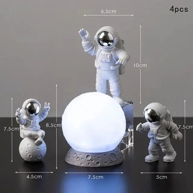 Astronaut and Moon Home Decor Set - Space-Themed Room Accents - Decorify Homes