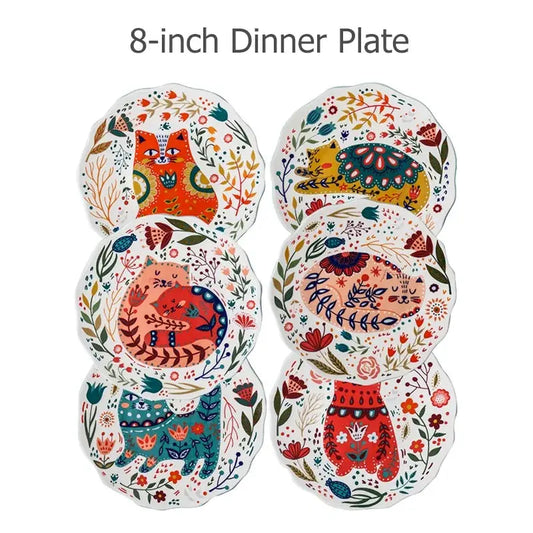 Colorful Ceramic Dinner Plate - Decorify Homes