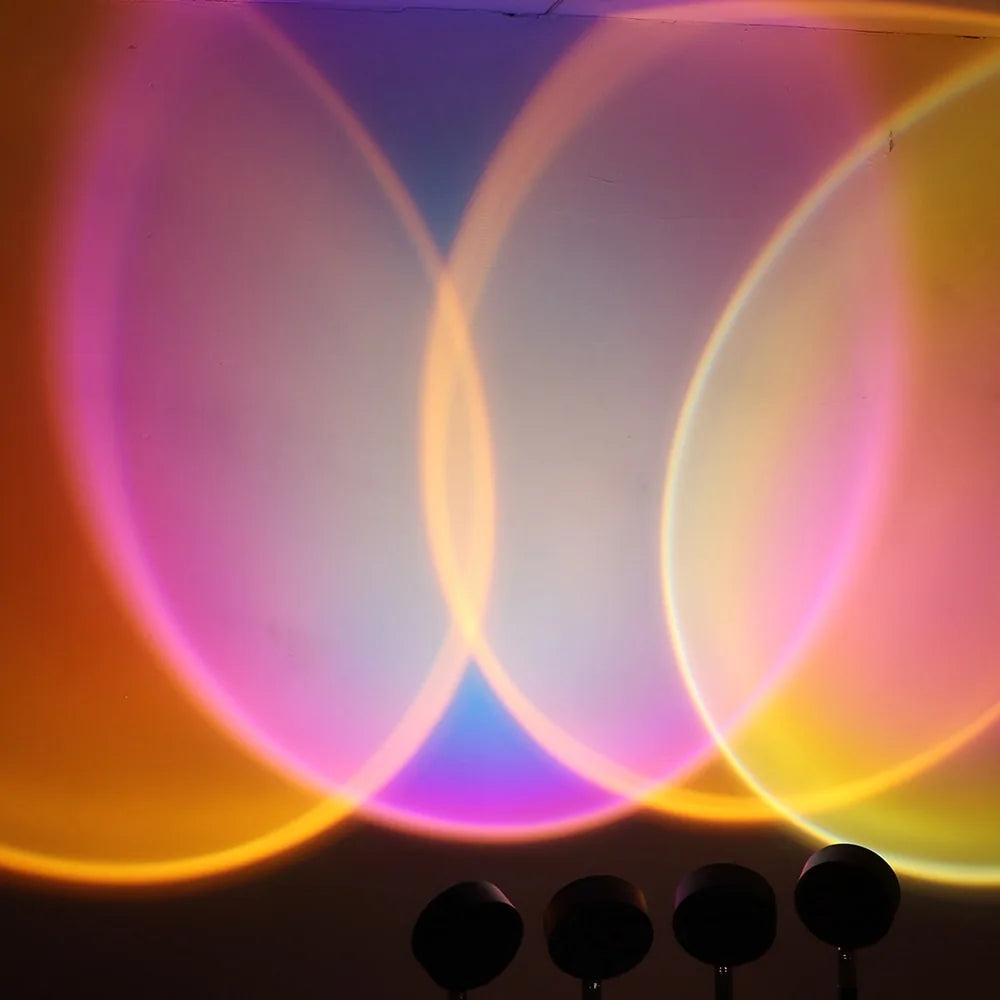 Sunset Rainbow LED Projector Night Light for Home Decor Decorify Homes