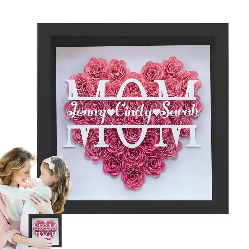 Wooden Flower Frame Display For Mother's Day Decor Decorify Homes