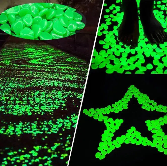 Modern and eclectic home decor ideas with glow in the dark garden pebbles for magical outdoor decoration21