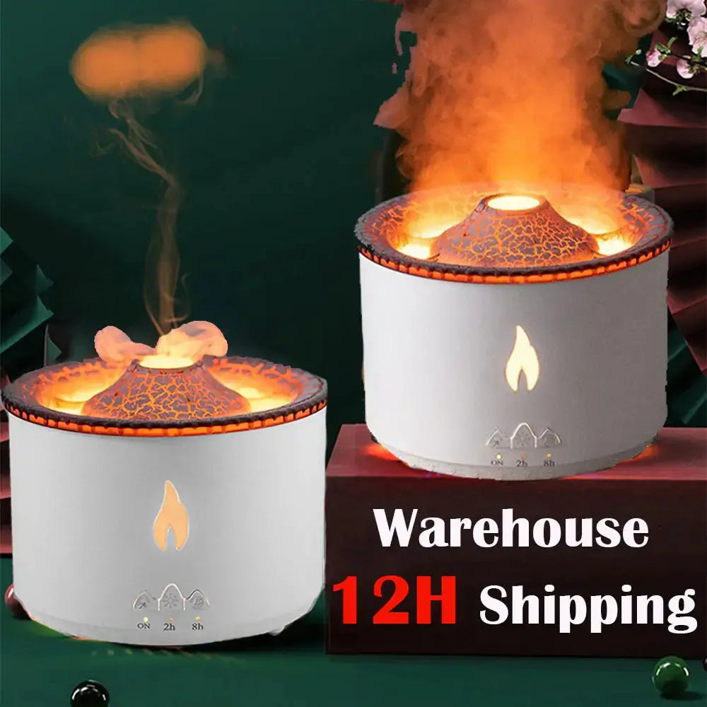 Flame Essential Oil Diffuser - Aromatherapy Home Decor Accent - Decorify Homes