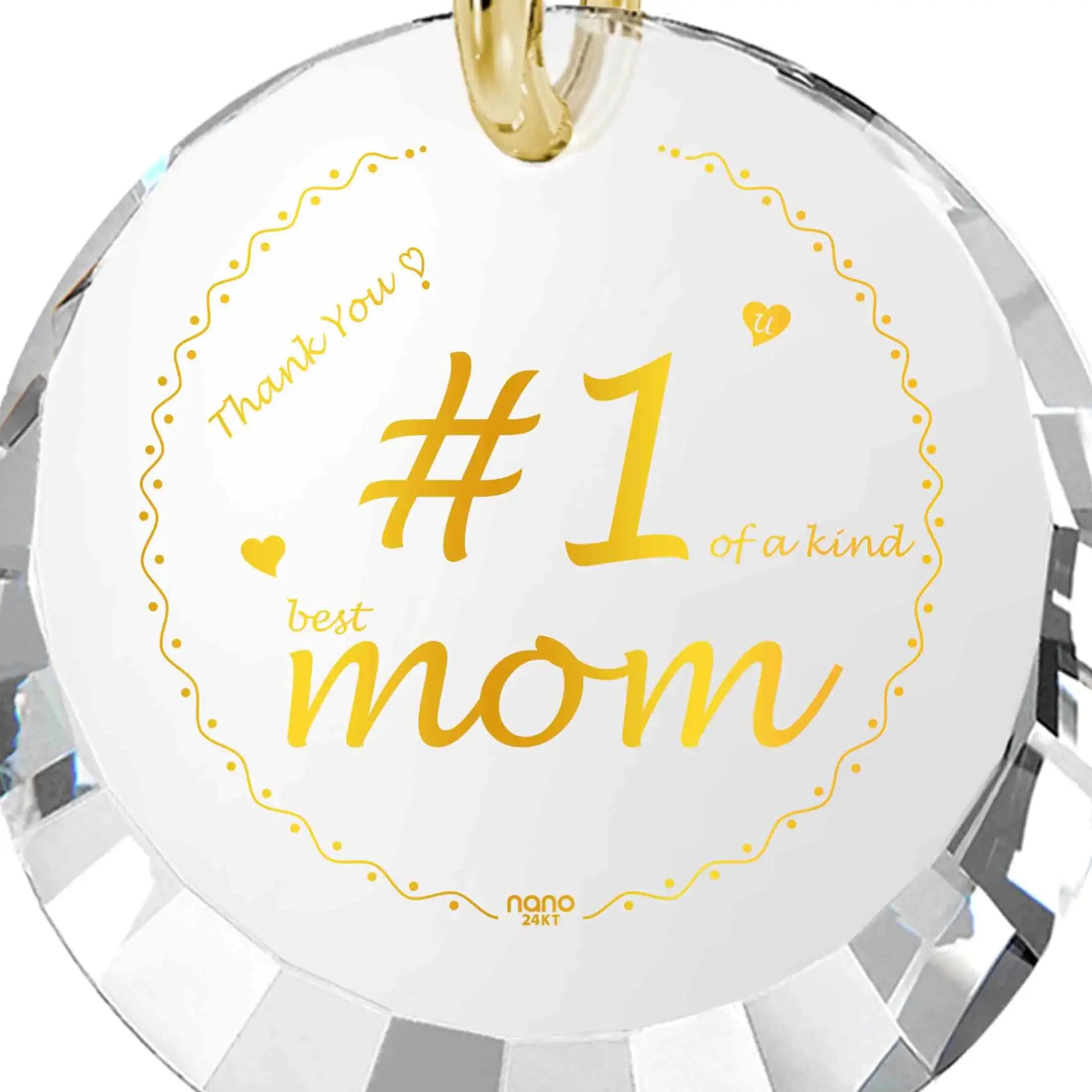 24k Gold Inscribed Number One Mom Necklace: Perfect Home Decor Gift - Decorify Homes