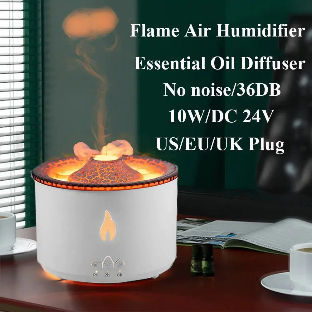 Flame Essential Oil Diffuser - Aromatherapy Home Decor Accent - Decorify Homes