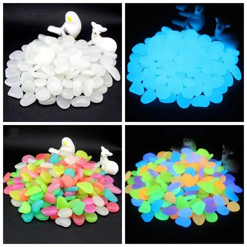 Modern and eclectic home decor ideas with glow in the dark garden pebbles for magical outdoor decoration24